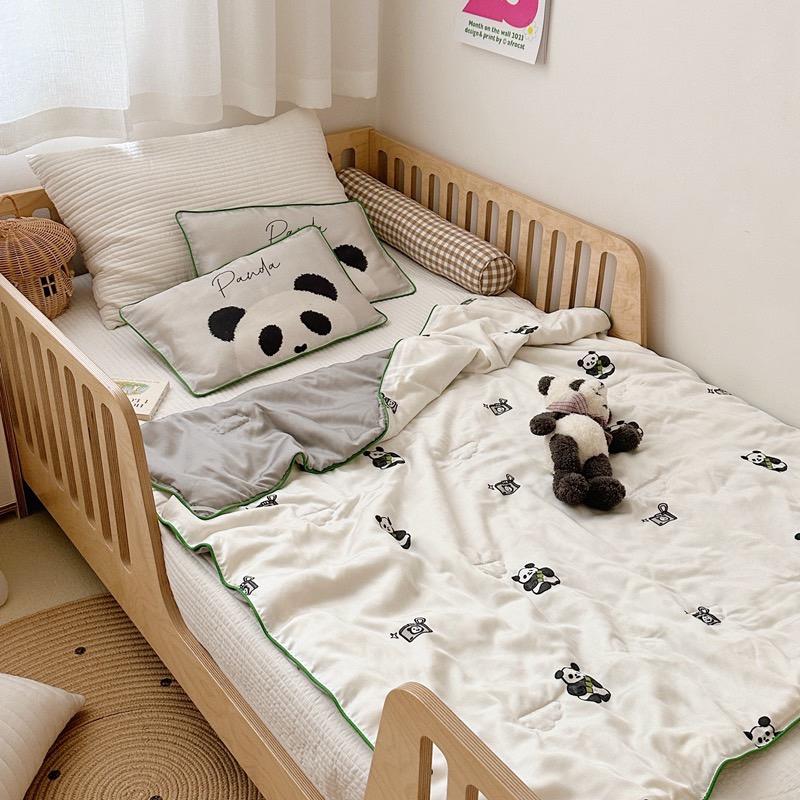 吾二家居  天絲 夏被  熊貓  薄被  柔軟 可愛涼被 夏被 卡通 舒服親膚 夏日款 台灣出貨 柔滑-細節圖8