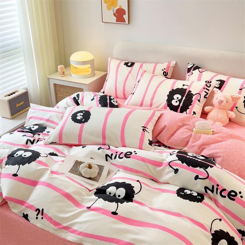 吾二家居 純棉 佐伊 單人 可愛 床包組 雙人床包 加大雙人  ins風 ikea風  台灣出貨-細節圖2