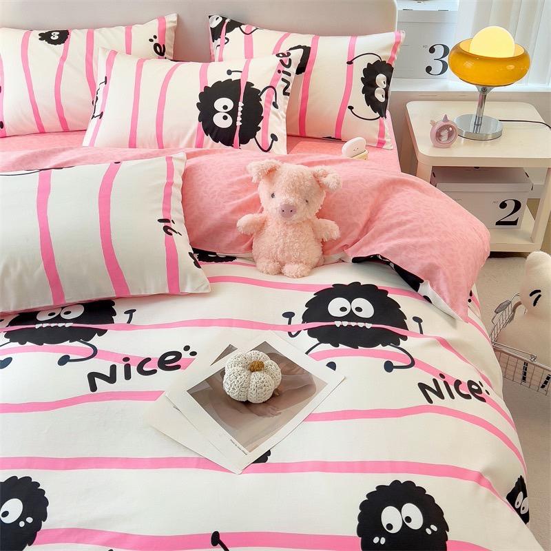 吾二家居 純棉 佐伊 單人 可愛 床包組 雙人床包 加大雙人  ins風 ikea風  台灣出貨-細節圖3