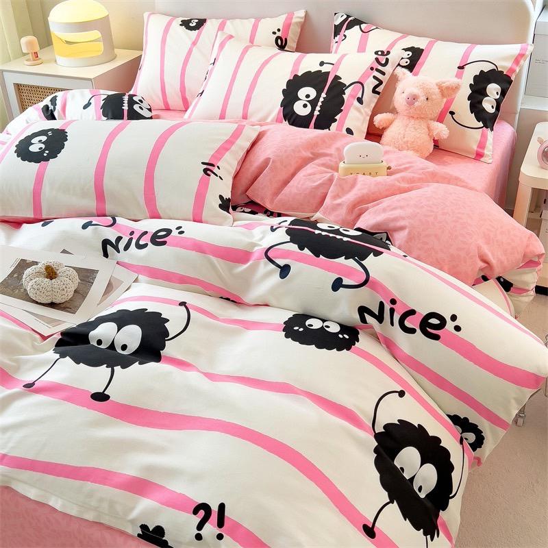 吾二家居 純棉 佐伊 單人 可愛 床包組 雙人床包 加大雙人  ins風 ikea風  台灣出貨-細節圖4