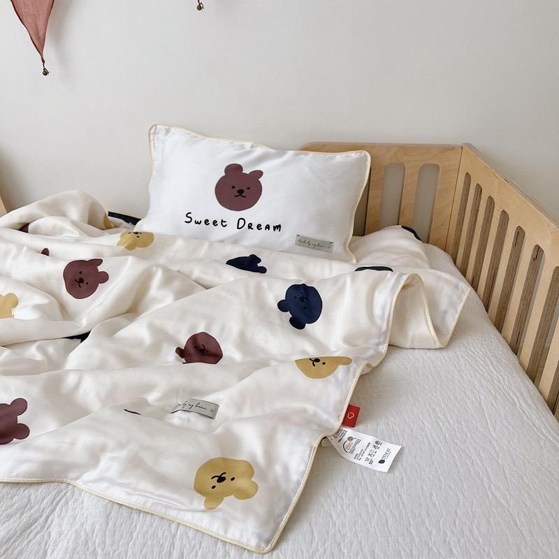 吾二家居  天絲 夏被  彩色小熊  薄被  柔軟 可愛涼被 夏被 卡通 舒服親膚 夏日款 台灣出貨 柔滑-細節圖4