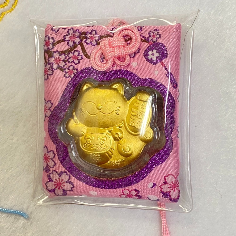 招財貓御守.999.9足金 開運 必勝 健康 情緣/紫庭珠寶藝術工作室/-細節圖4