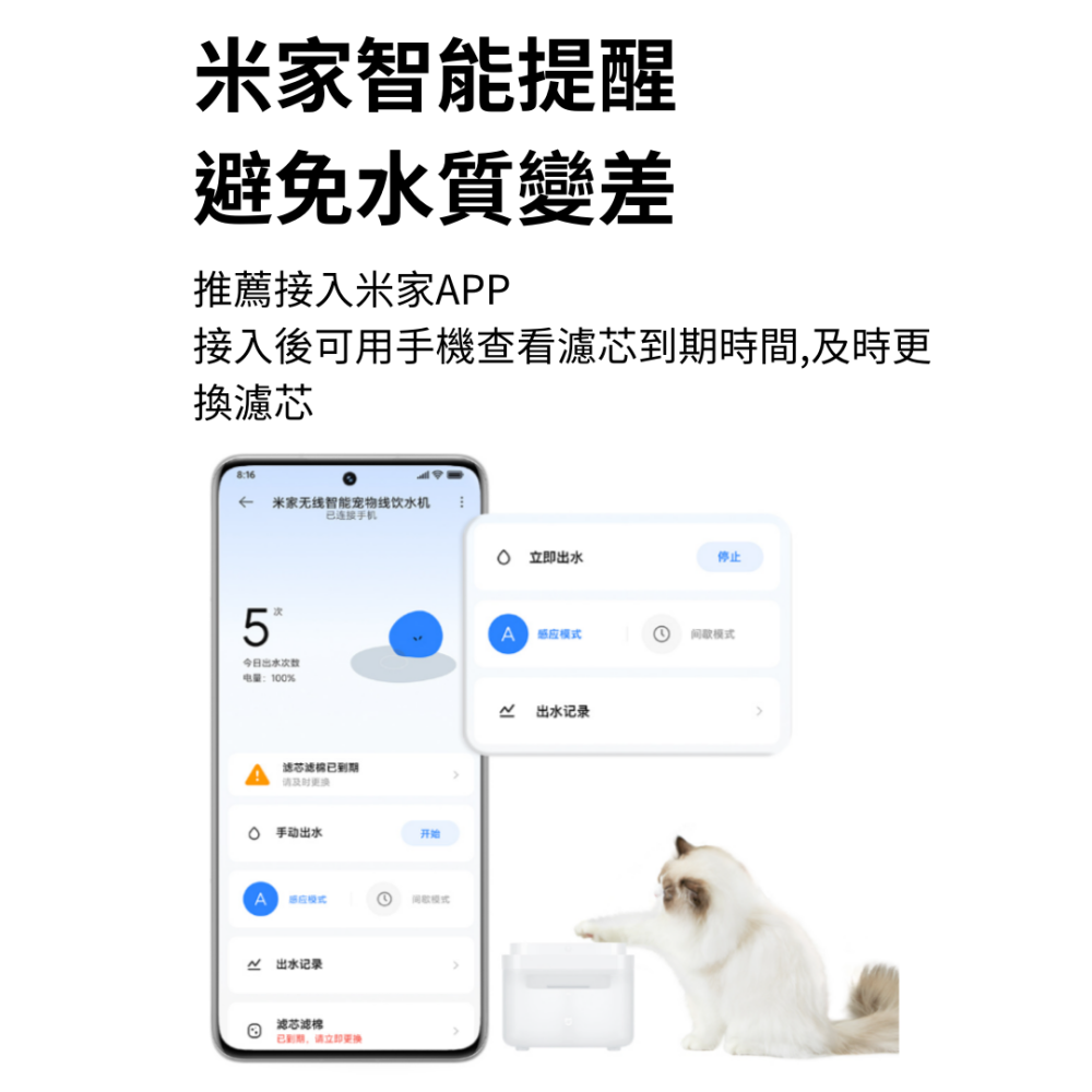 小米 米家 智能寵物飲水機 無線智能寵物飲水機 專用濾芯-細節圖3
