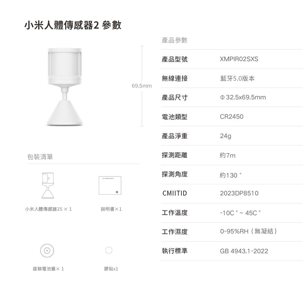 小米 米家 人體傳感器2S 傳感器-細節圖9