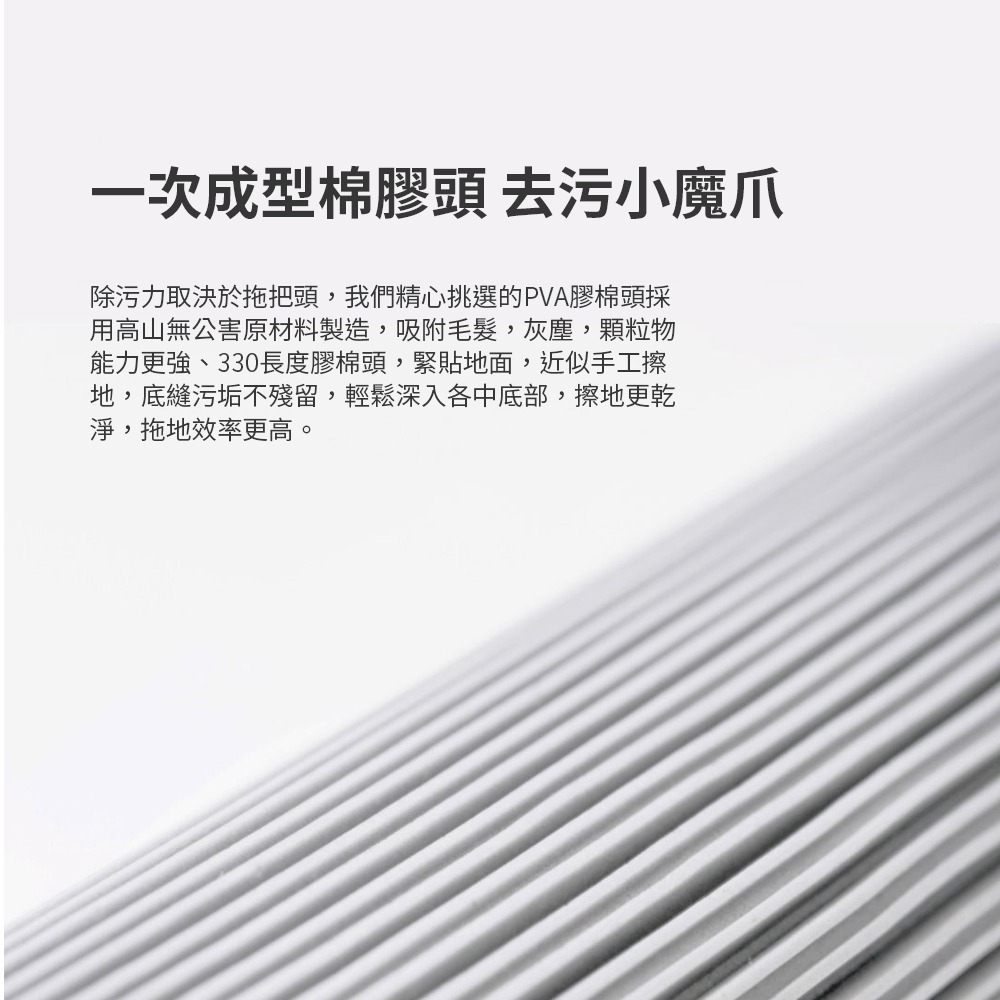 小米有品 藍小魚 180° 膠棉拖把 吸水海綿拖把 懶人拖把 拖把-細節圖3