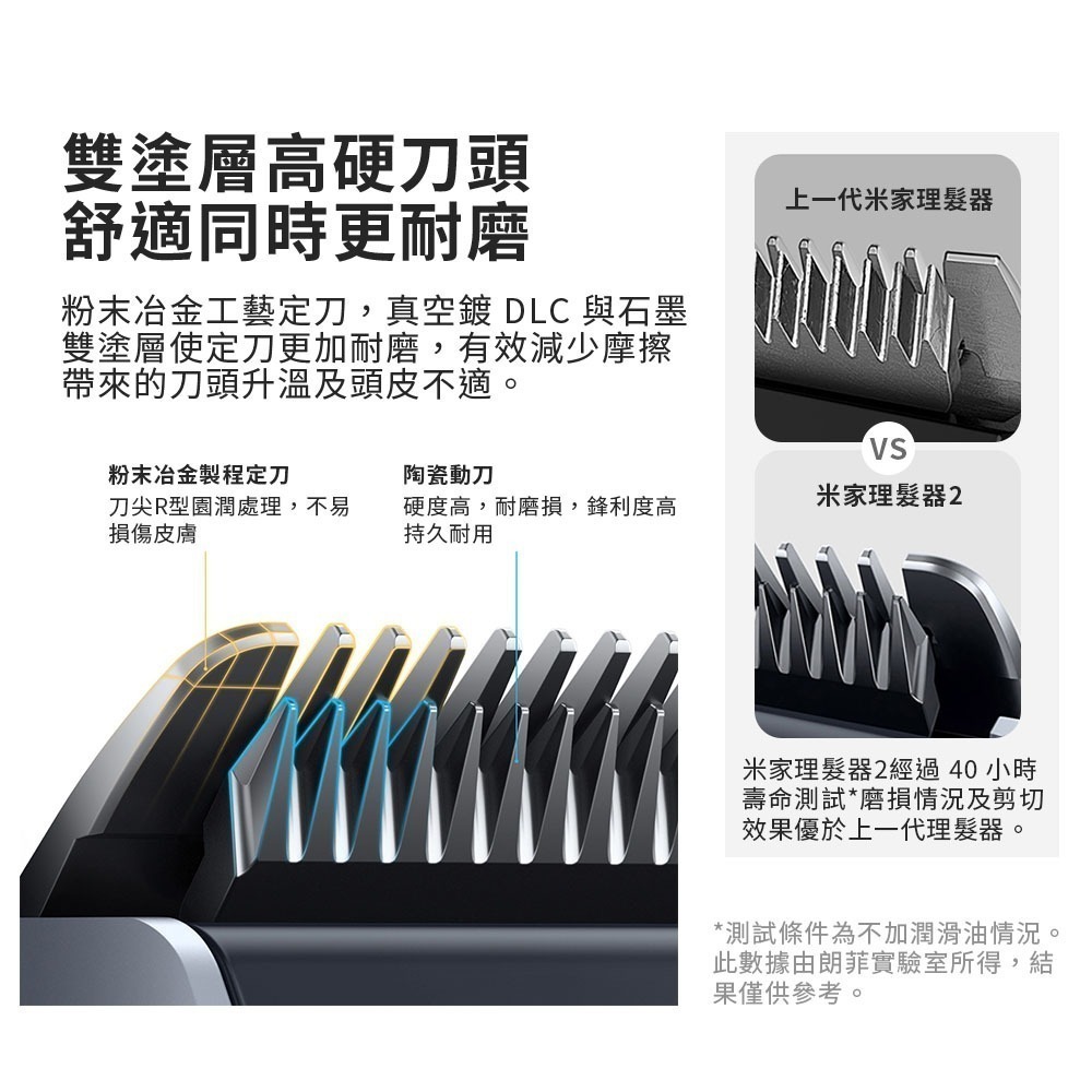 小米 米家理髮器2 電動理髮 理髮刀 全機可水洗-細節圖8