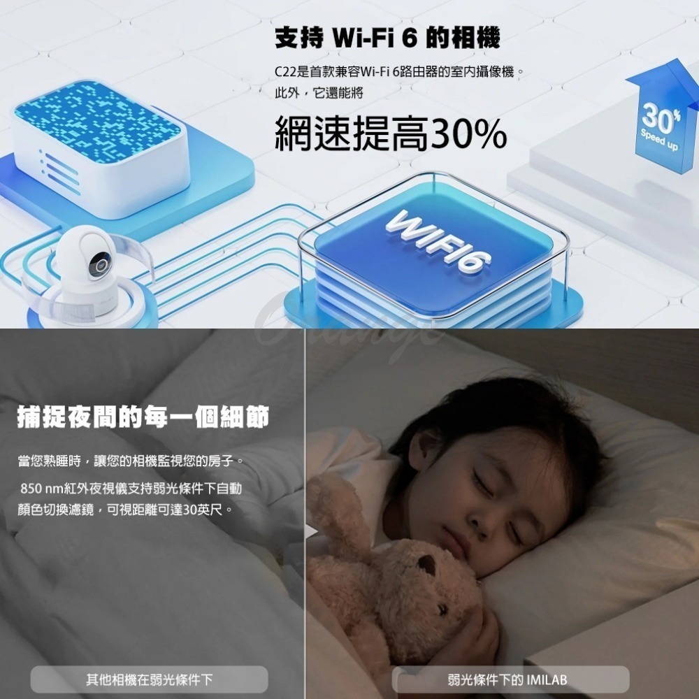 創米 攝像機 3K C22 攝影機 wifi6 監視器 攝像機-細節圖7