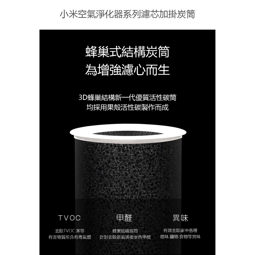 淨生活 空氣淨化器濾芯 適用 小米 1代/2代/3代/2S/Pro 除甲醛 抗菌 HEPA濾芯-規格圖9