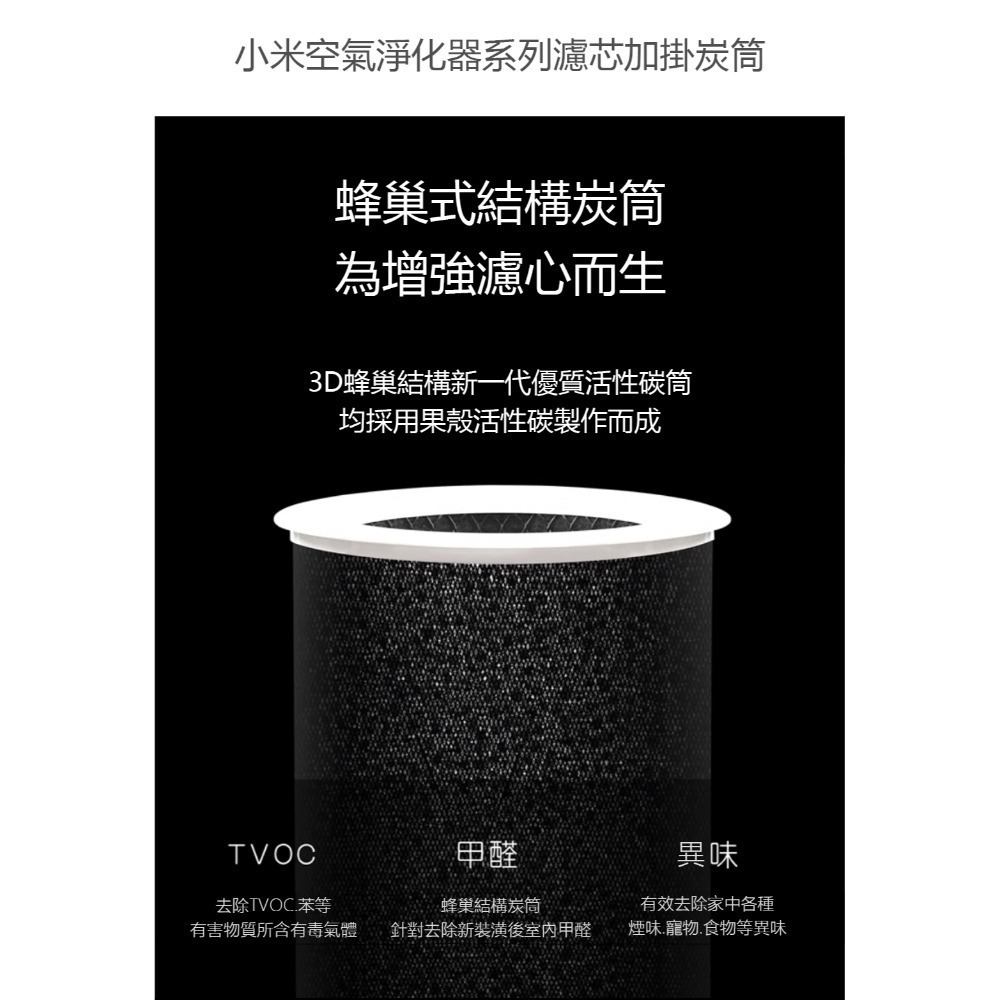 淨生活 空氣淨化器濾芯 適用 小米 1代/2代/3代/2S/Pro 除甲醛 抗菌 HEPA濾芯-規格圖9