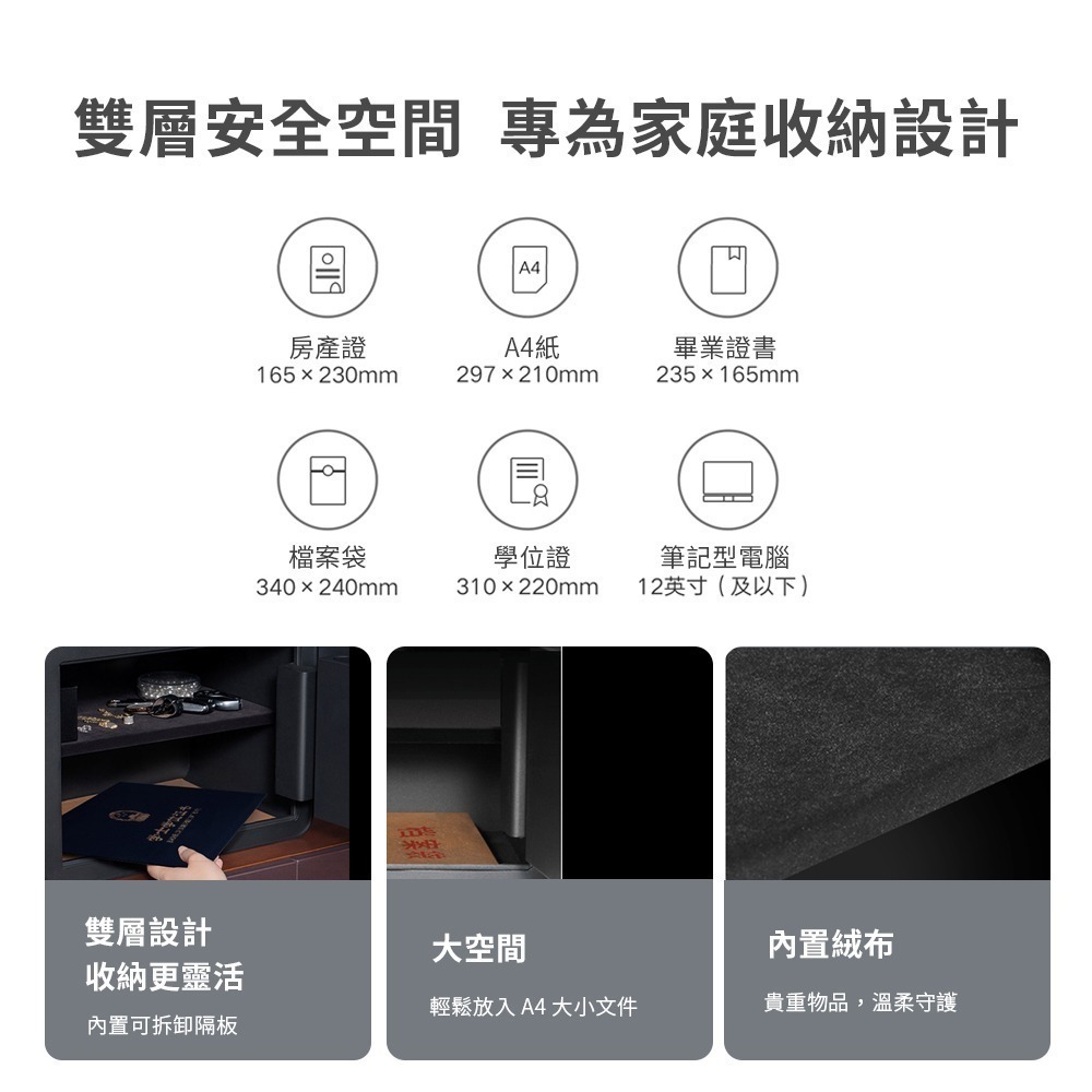 小米 米家 智能保管箱 保險箱 家用保險箱 小米保管箱 小米保險箱-細節圖3