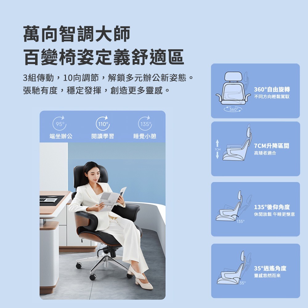 免運 小米有品 Joypal AI柔性3D按摩 辦公椅 皮質辦公椅 人體工學 減壓辦公椅 按摩椅 電競椅 電腦椅-細節圖7