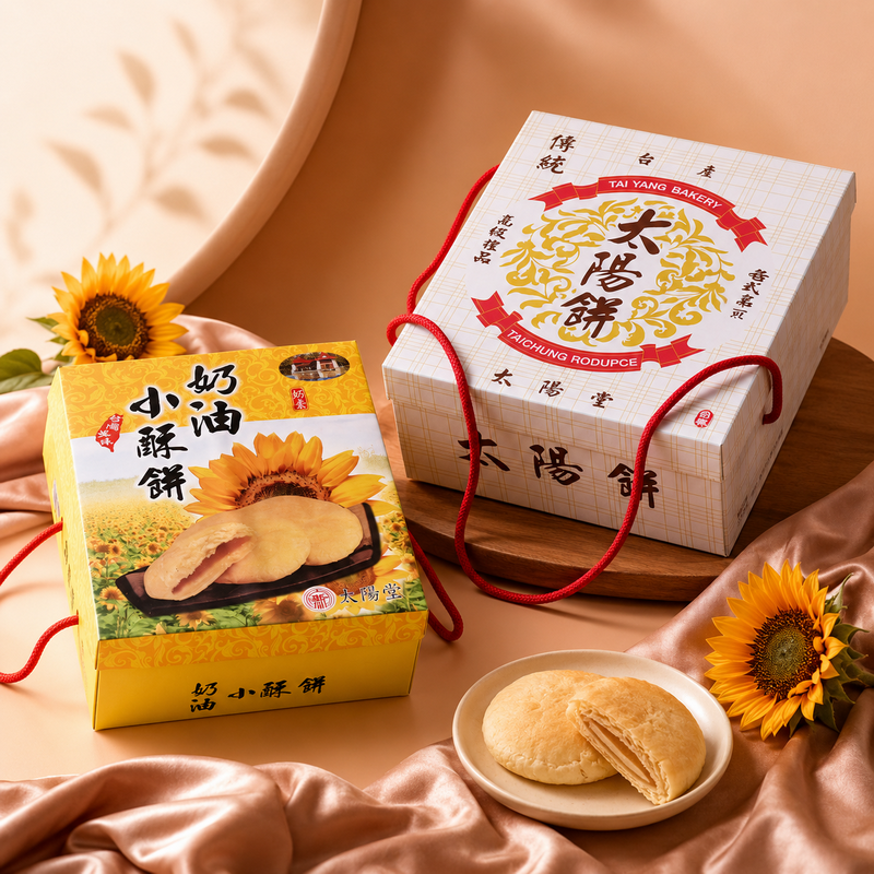 太陽堂 奶油酥餅 300g 10入盒裝【快速出貨】小酥餅 台中名產 月餅 大甲酥餅 台灣伴手禮 禮盒-細節圖6