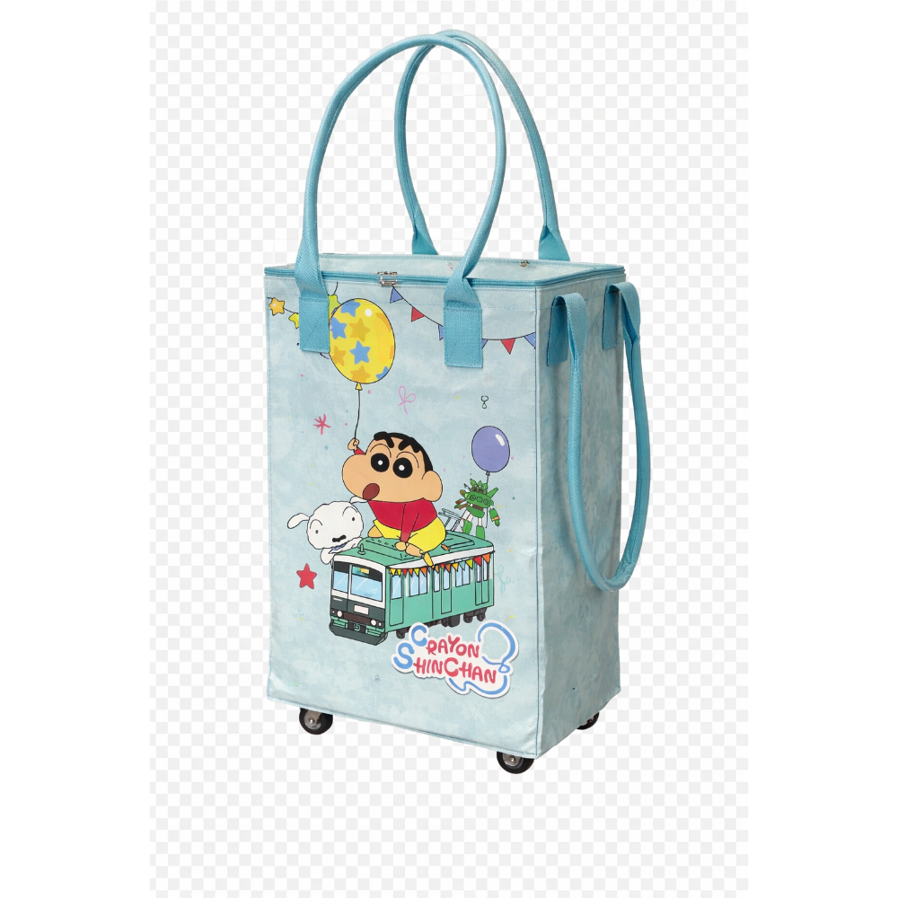 蠟筆小新（55L滑輪拖車購物袋+立體造型冰壩杯）-細節圖2