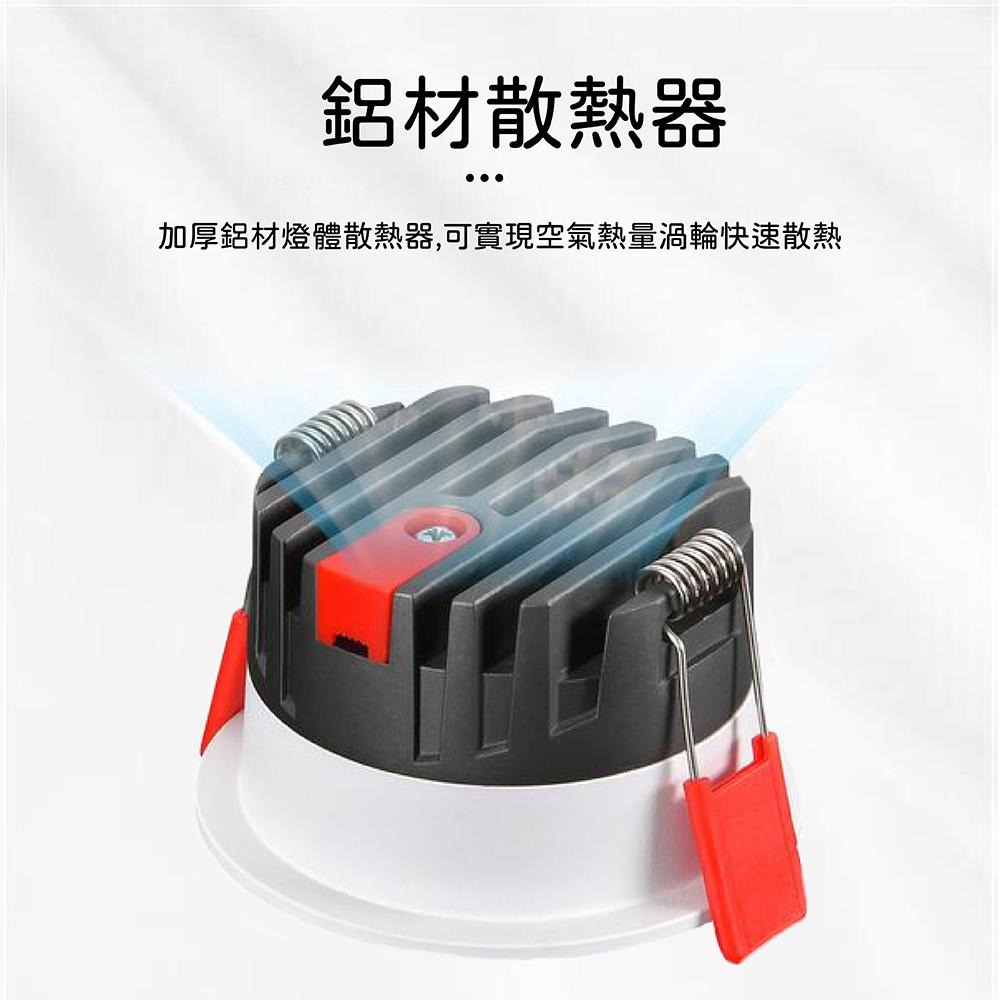 9W感應式崁燈7.5CM崁入孔(適用崁孔7.2~8.5CM)-細節圖2