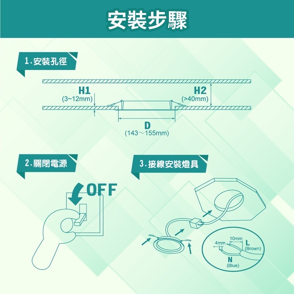 【青禾坊】歐奇 15W/10W LED 三色溫 心情崁燈｜15CM/9.5CM崁孔 超薄款 燈具 照明 節能 嵌燈-細節圖11