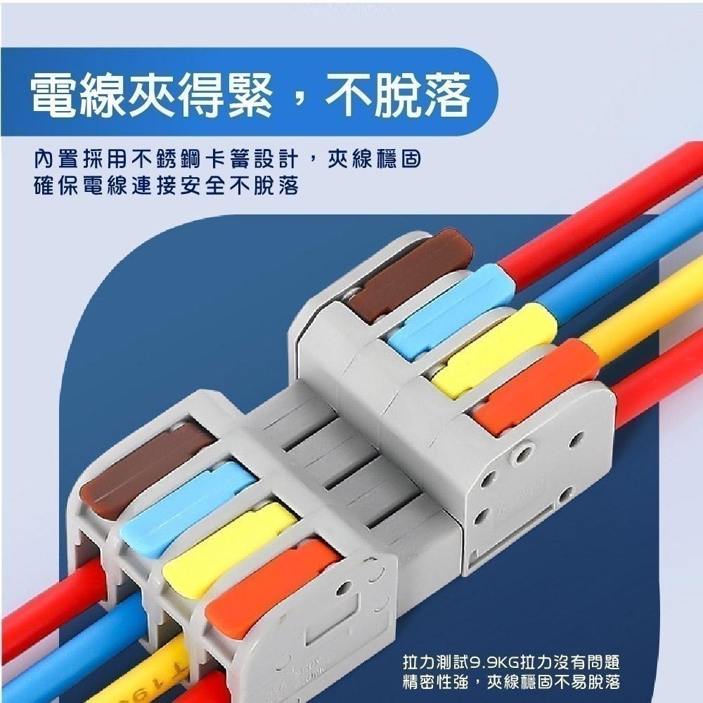 【青禾坊】對接式多進多出電線連接器系列 (電線連接器/快速接頭/接線端子/快接頭/電火布)-細節圖7