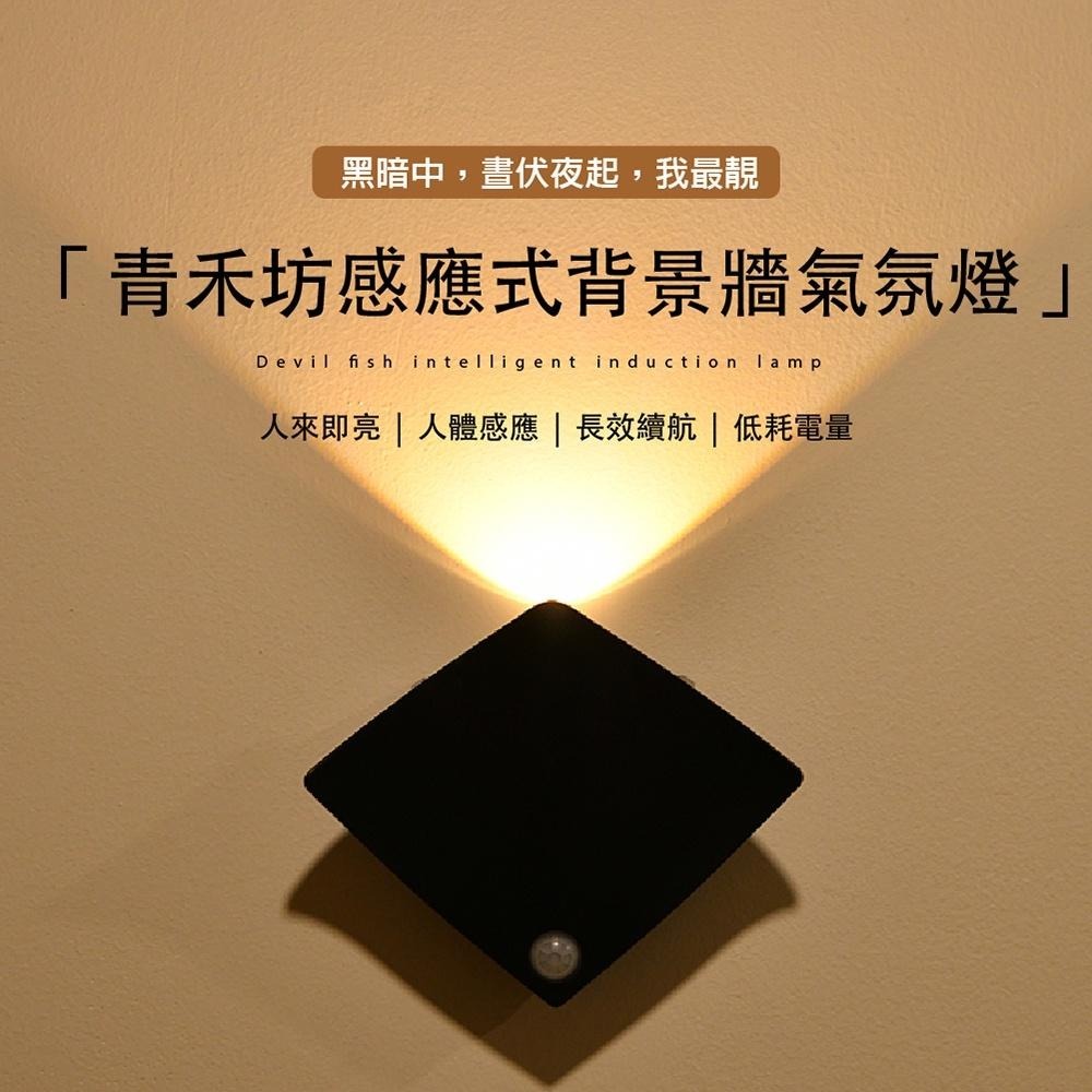 【青禾坊】感應式背景牆氣氛燈『2入組』 (USB 洗牆燈 感應燈 情境燈)-細節圖4