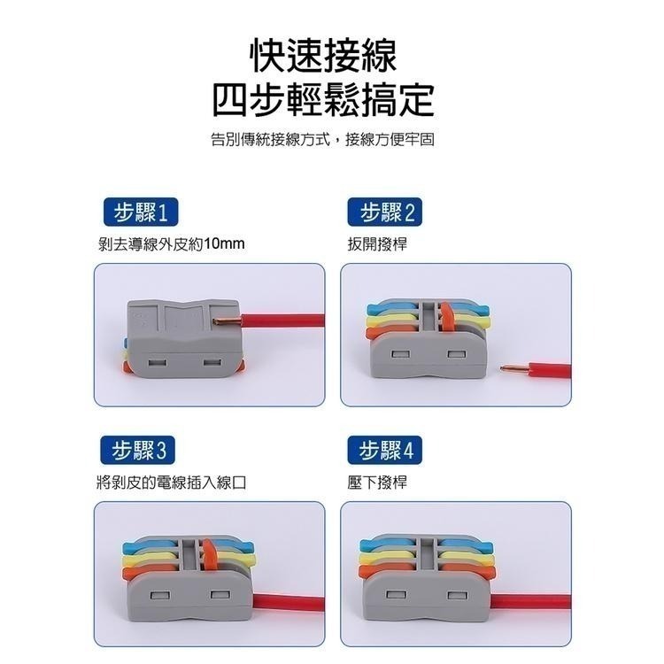 【青禾坊】三進多出電線連接器系列 (電線連接器/快速接頭/接線端子/快接頭/電火布)-細節圖8