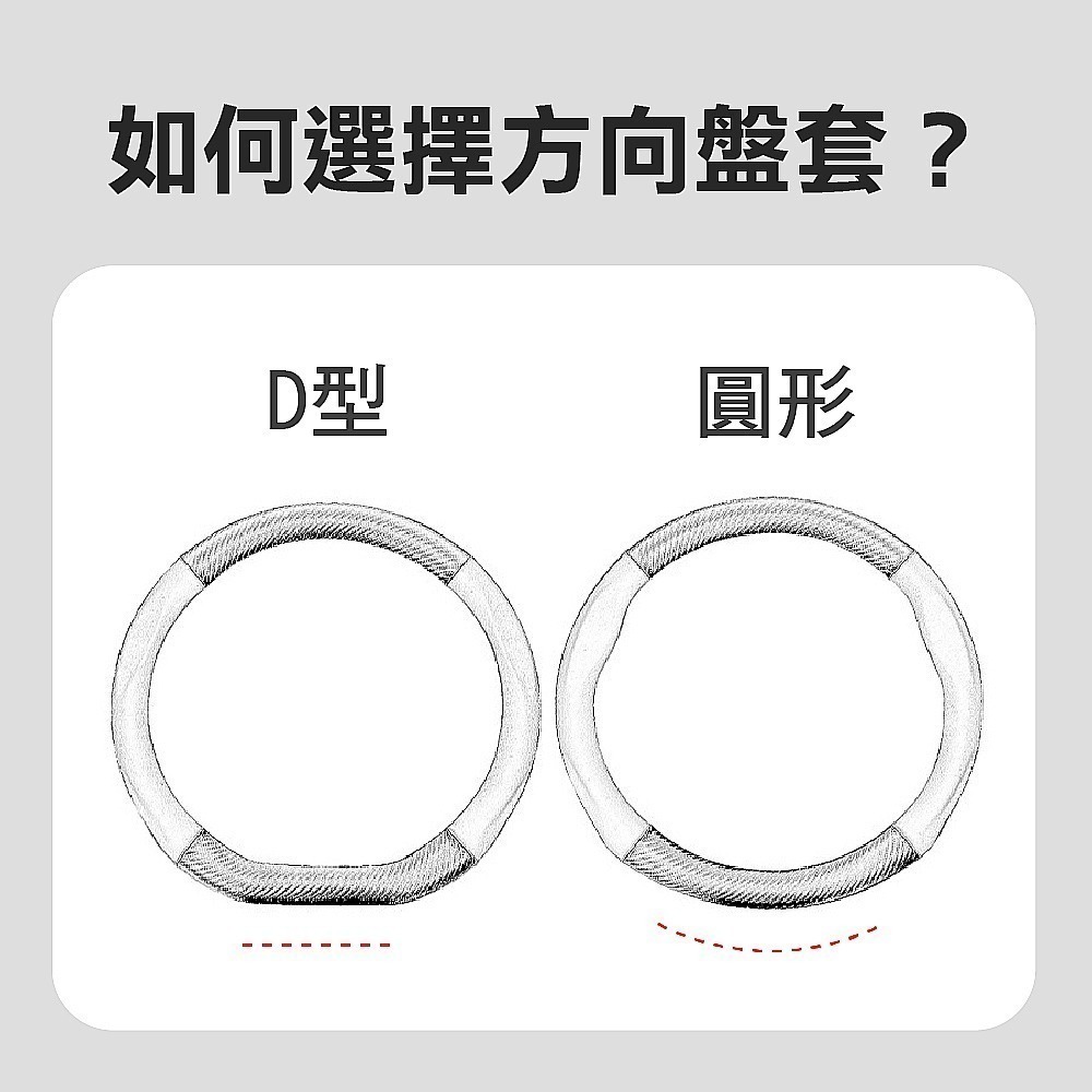 【青禾坊】 D型/圓型38cm方向盤套不限廠牌/方向盤保護套(直徑37-38CM適用)-細節圖2