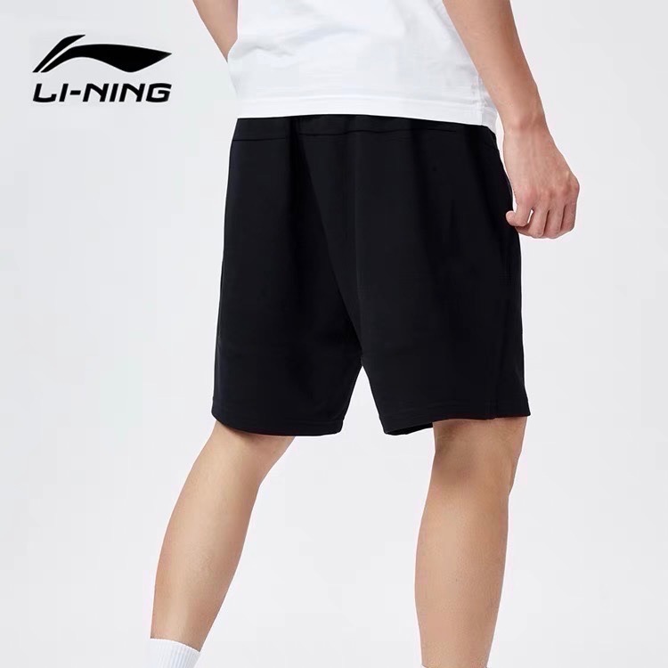 LI-NING 李寧 運動短褲 夏季球褲 寬鬆短褲 五分褲 針織材質 3XL 運動褲-細節圖3