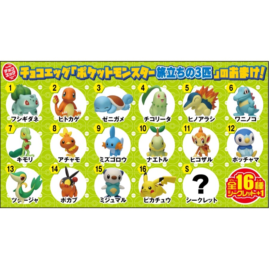 現貨 日本 FURUTA 寶可夢 巧克力蛋 啟程的夥伴們 チョコエッグ ポケットモンスター旅立ちの3匹-細節圖2