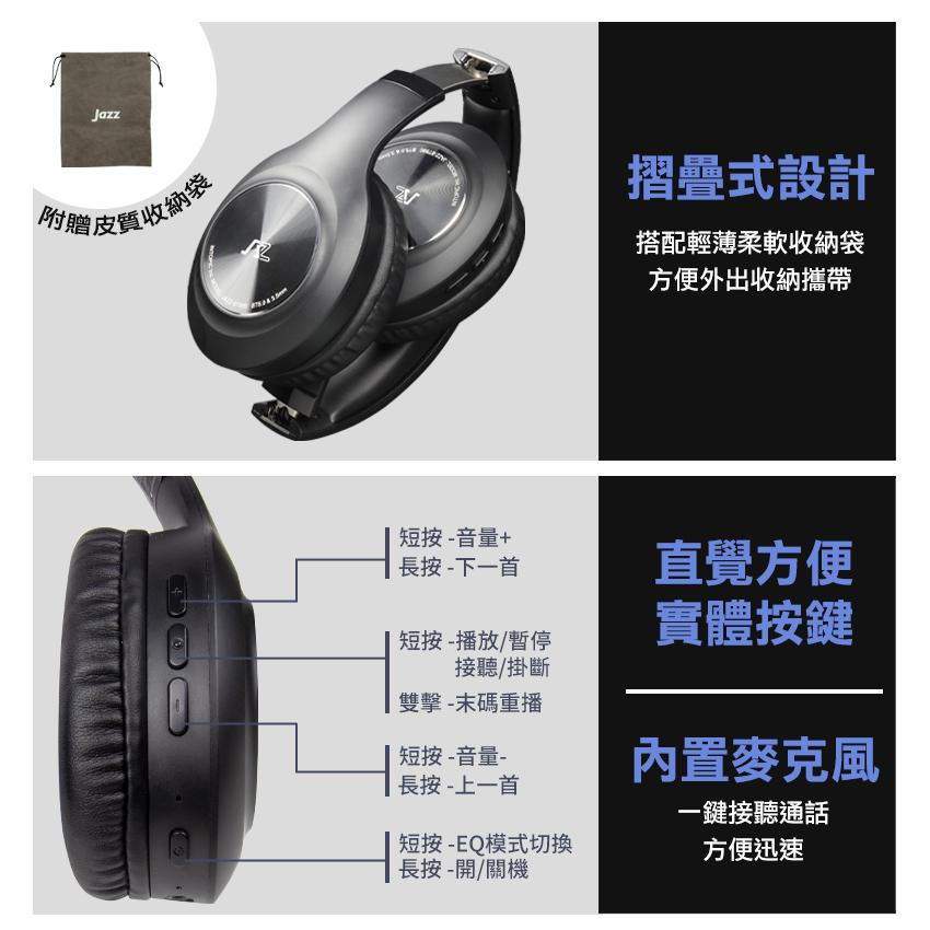 INTOPIC 藍牙摺疊頭戴耳機BT990-細節圖7