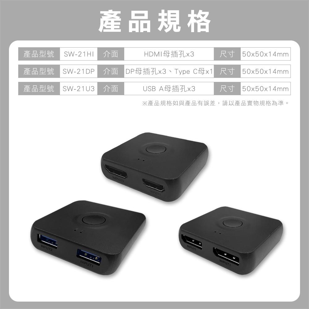 iLeco HDMI切換器 HDMI2.0 4K 影音切換器 雙向訊號傳輸 (SW-21HI-B)-細節圖4