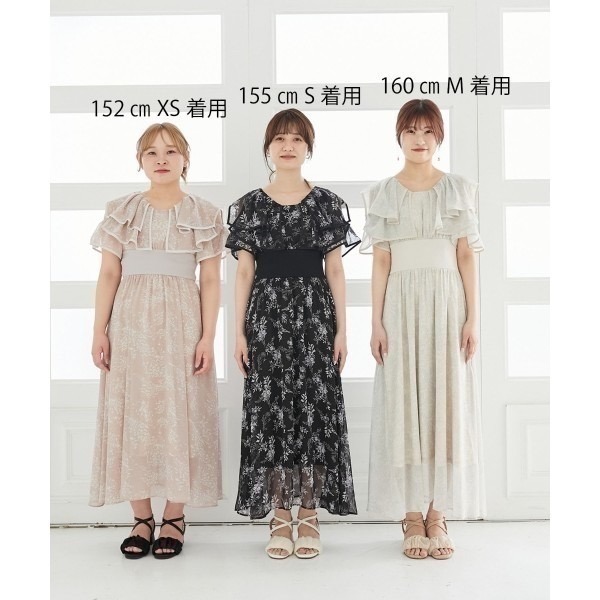 甜心貓💕現貨。日本大人気！日單 MAJESTIC LEGON 荷葉邊領口露肩束腰連身裙 三色XS，S，M 連衣裙洋裝-細節圖10