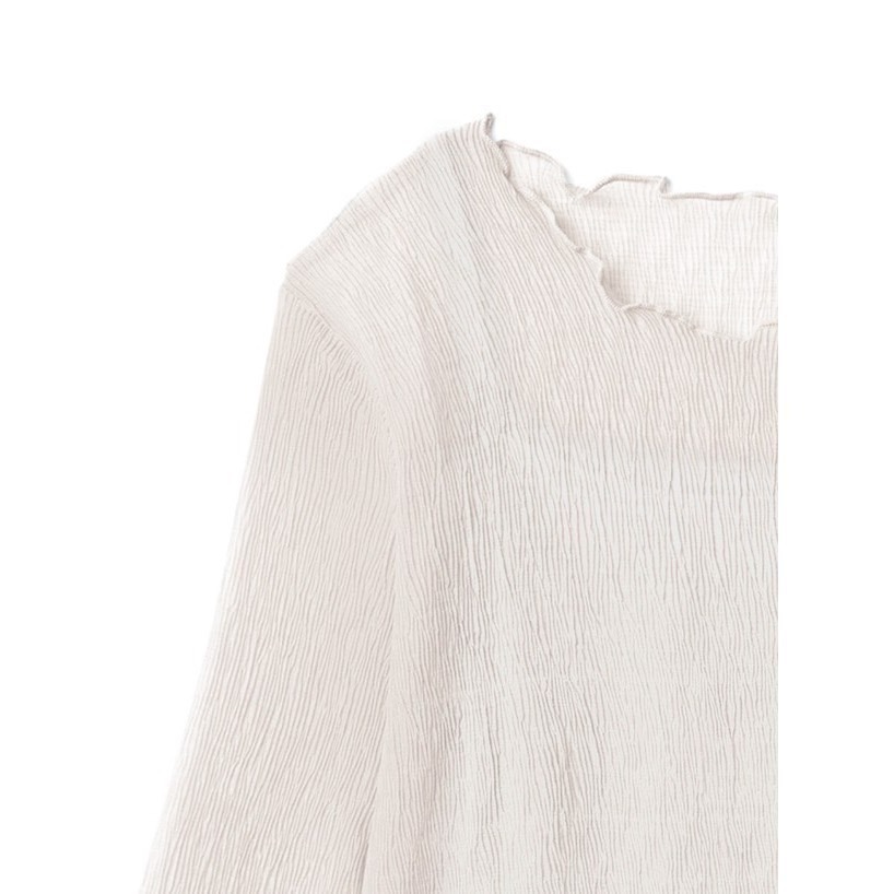 甜心貓~現貨。限時超殺優惠！【原包裝】日單 GRL 兩件套楊柳褶皺彈性上衣+牛奶絲背心 六色 SML-細節圖5