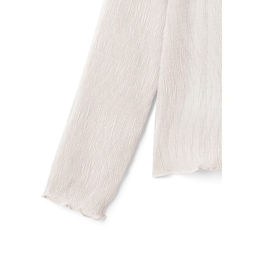 甜心貓~現貨。限時超殺優惠！【原包裝】日單 GRL 兩件套楊柳褶皺彈性上衣+牛奶絲背心 六色 SML-細節圖6