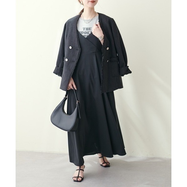 甜心貓~現貨。回饋優惠大人氣✨日單 natural couture 秋冬甜美V領大蝴蝶結綁帶吊帶裙 均碼 背帶裙 連衣裙-細節圖10