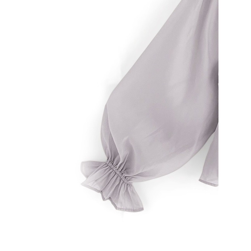 甜心貓~現貨。限時優惠！日單 GRL  甜美方領歐根紗長袖上衣 四色 均碼-細節圖10