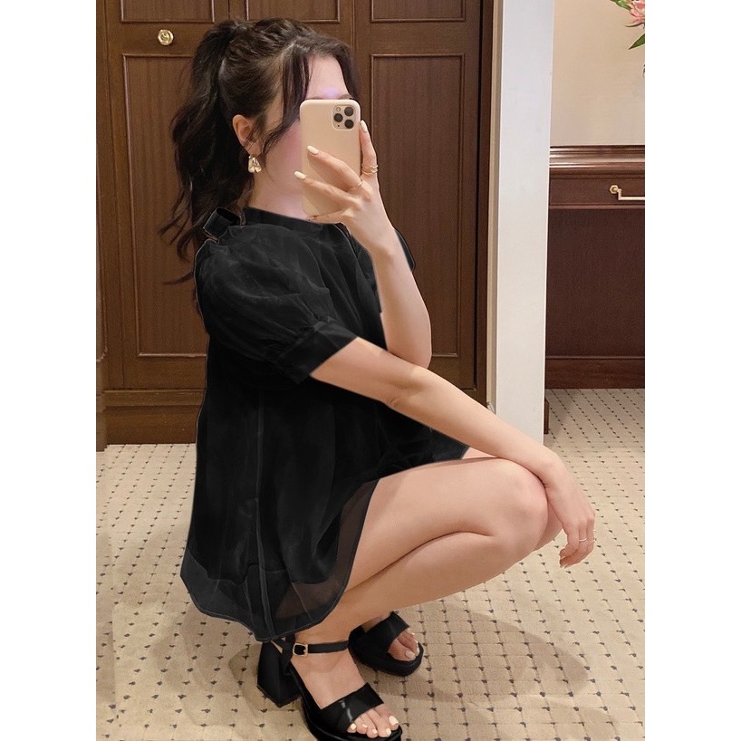 甜心貓~預購。限時超殺回饋！【日本直送】 GRL バックリボンオーガンジーブラウス[pm015]-細節圖4