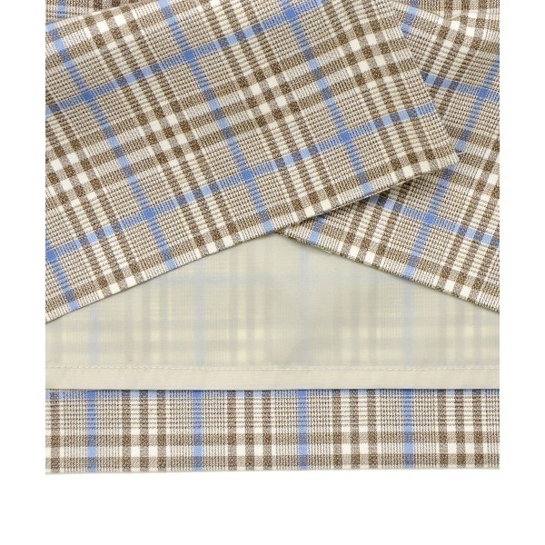 甜心貓~現貨有吊牌。回饋出清！日單 MAJESTIC LEGON 雜誌揭載款 復古格紋跳色後領交叉蝴蝶結綁帶洋裝-細節圖8