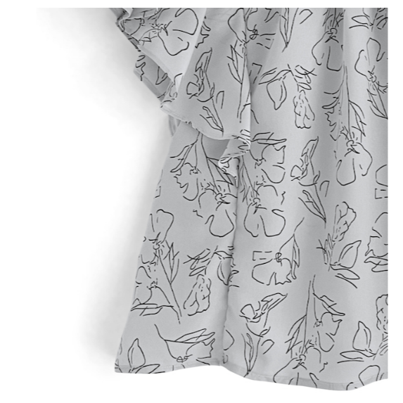 甜心貓💕現貨。日單 GRL 甜美花卉圖案雙層飛袖襯衫 兩色 均碼-細節圖8