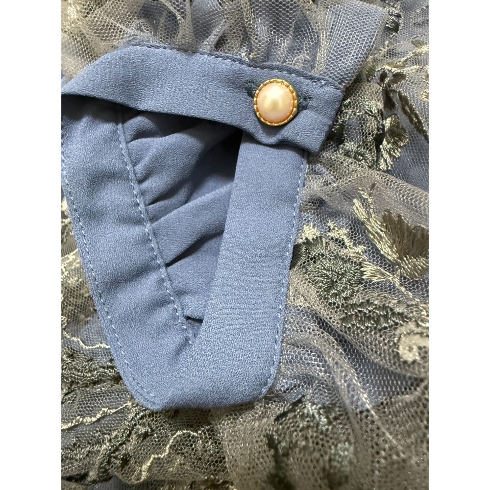 甜心貓💕少量現貨再入荷。24年新色入大人氣款！日單 mysty woman 精緻花卉刺繡透視長袖上衣 多色 均碼-規格圖11