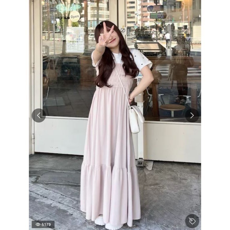 甜心貓💕少量現貨。日單 archives 兩件套短版螺紋拉鍊長袖上衣+可調整肩帶調吊帶裙 三色 均碼 洋裝 連衣裙-細節圖6