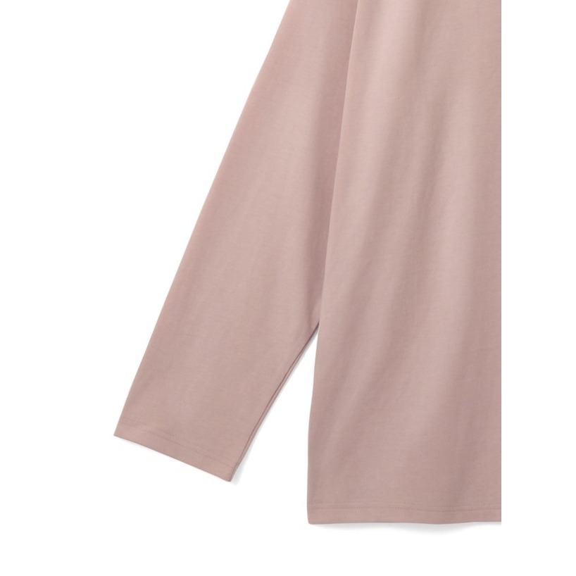 甜心貓💕現貨。日單 GRL 休閒百搭胸前立體刺繡寬鬆長版長袖T恤 三色 均碼 長袖上衣-細節圖10