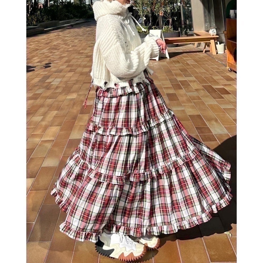 甜心貓💕現貨。【Alley】by w closet  日本熱賣款可疊穿多層荷葉邊吊帶裙 三色均碼 連衣裙肩帶裙-細節圖7