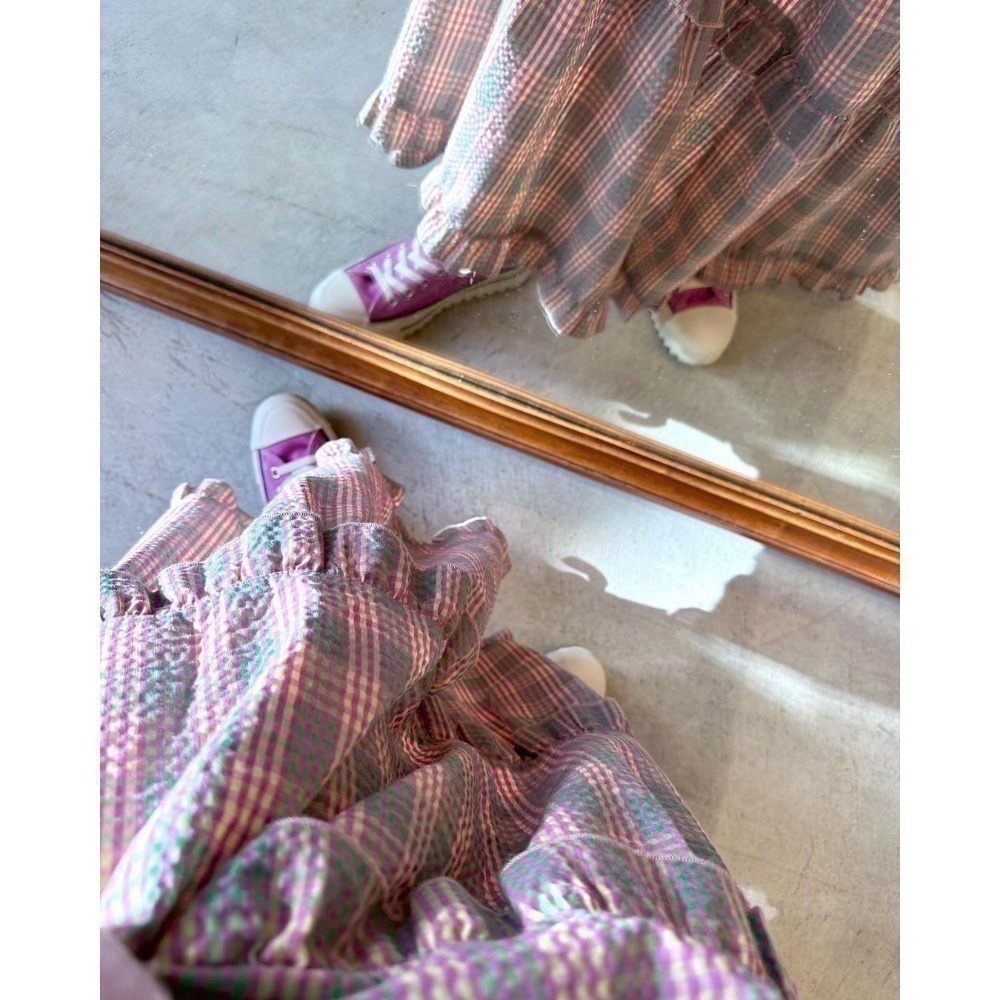 甜心貓💕現貨。【Alley】by w closet  日本熱賣款可疊穿多層荷葉邊吊帶裙 三色均碼 連衣裙肩帶裙-規格圖11