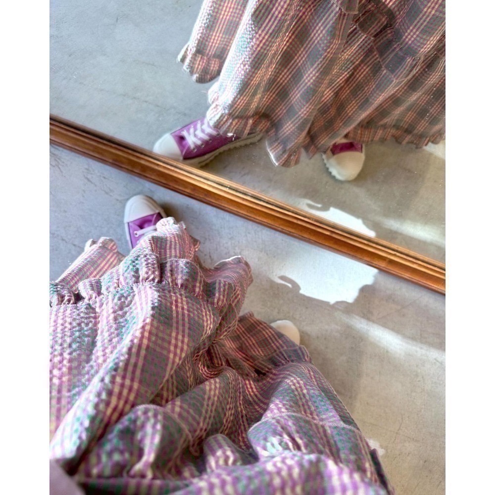 甜心貓💕現貨。【Alley】by w closet  日本熱賣款可疊穿多層荷葉邊吊帶裙 三色均碼 連衣裙肩帶裙-規格圖11