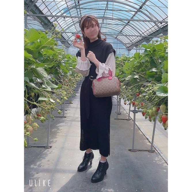 甜甜貓💕現貨~日本再入荷熱賣爆款~ 日單 GRL 假兩件雪紡袖拼接針織連衣裙 附腰帶 三色 M/L 洋裝 連身裙-細節圖4