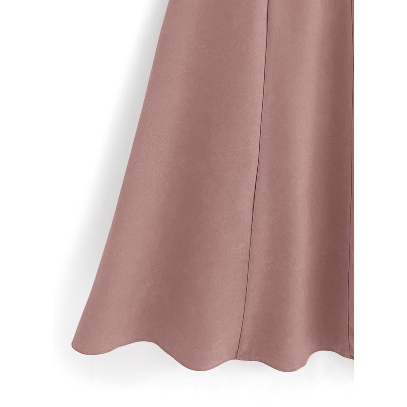 甜心貓💕少量現貨有標~日單 GRL 顯瘦高腰單排釦裝飾半身裙 三色 SML 長裙 A字裙-細節圖8