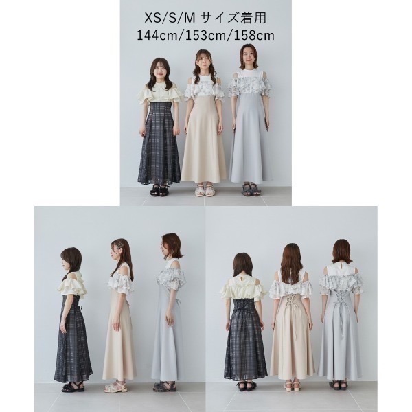 甜心貓~少量現貨。日單 MAJESTIC LEGON 假兩件荷葉邊修身洋裝 連衣裙 連身裙 SM 多色-細節圖7