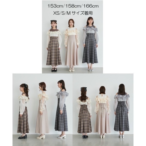 甜心貓~現貨+預購。日單 MAJESTIC LEGON 假兩件荷葉邊修身長袖洋裝 連衣裙 連身裙 SM 多色-細節圖8