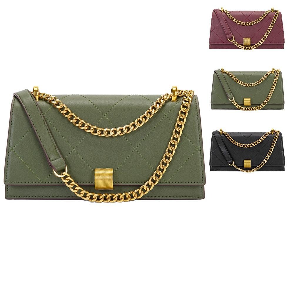 SPRING-菱格鍊條包 刺繡鍊條小斜背包 菱格晚宴包 -多色 菱格鍊條肩背包-細節圖2