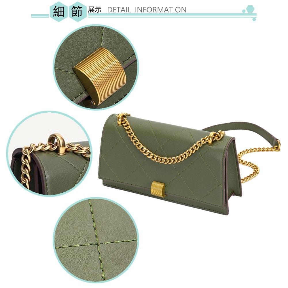 SPRING-菱格鍊條包 刺繡鍊條小斜背包 菱格晚宴包 -多色 菱格鍊條肩背包-細節圖3