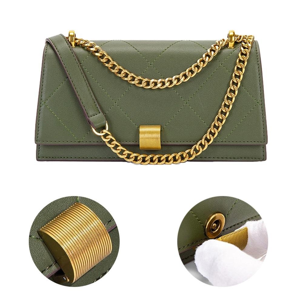 SPRING-菱格鍊條包 刺繡鍊條小斜背包 菱格晚宴包 -多色 菱格鍊條肩背包-細節圖4