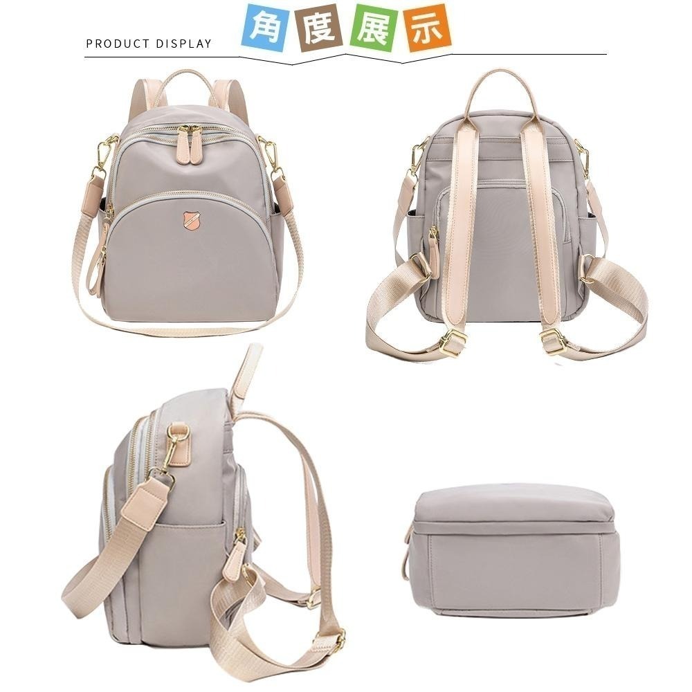 SPRING-簡約尼龍後背包休閒後背包3way小款後背包-多色-細節圖5