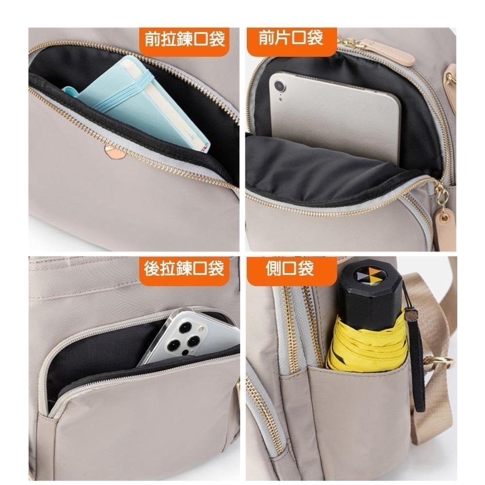 SPRING-簡約尼龍後背包休閒後背包3way小款後背包-多色-細節圖8
